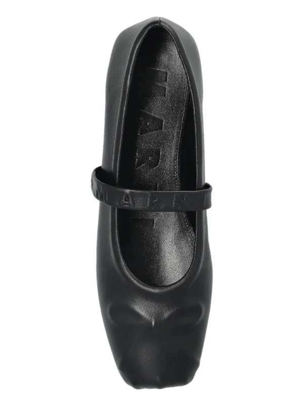 Marni Bow Ballerina Shoes | Black | FARFETCH JO