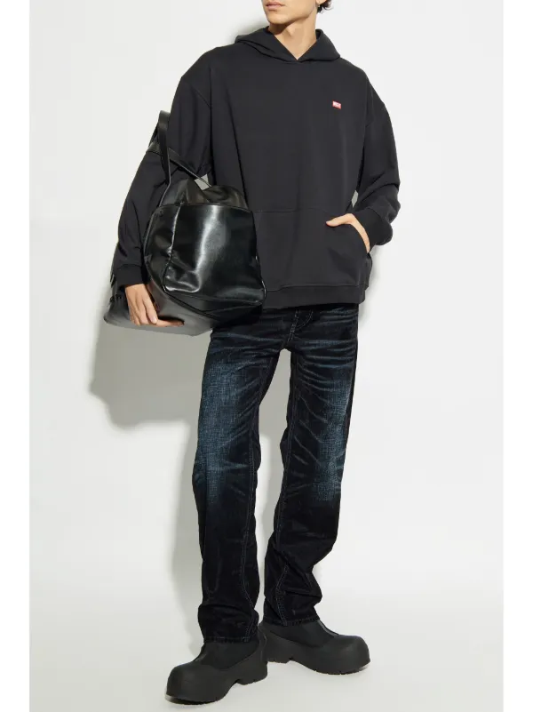 【関税込】◆DIESEL ディーゼル◆s-boxt-hood-r11 ロゴ パーカー Men's Hoodie with D logo patch | Brown | Diesel