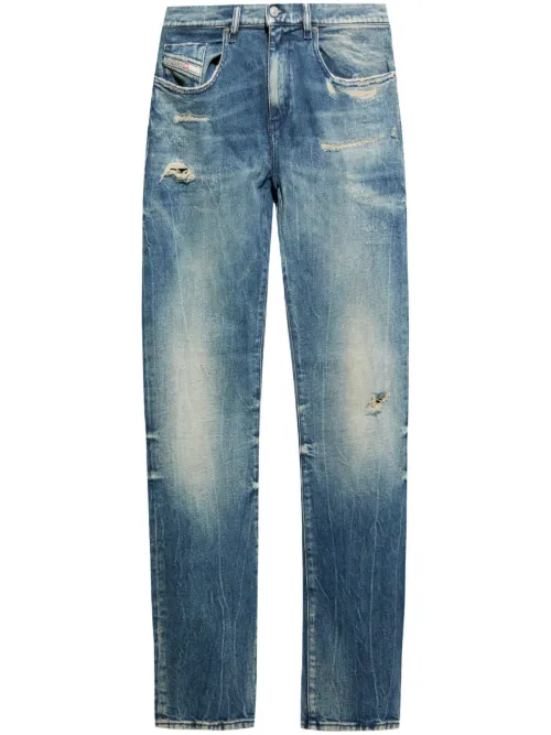 Jean slim à effet usé - Diesel - Modalova