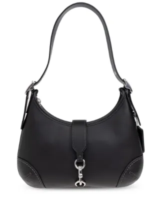 バッグ Coach Hampton Leather Black Horsebit Bag Coach Hamptons Handbag | Black | FARFETCH