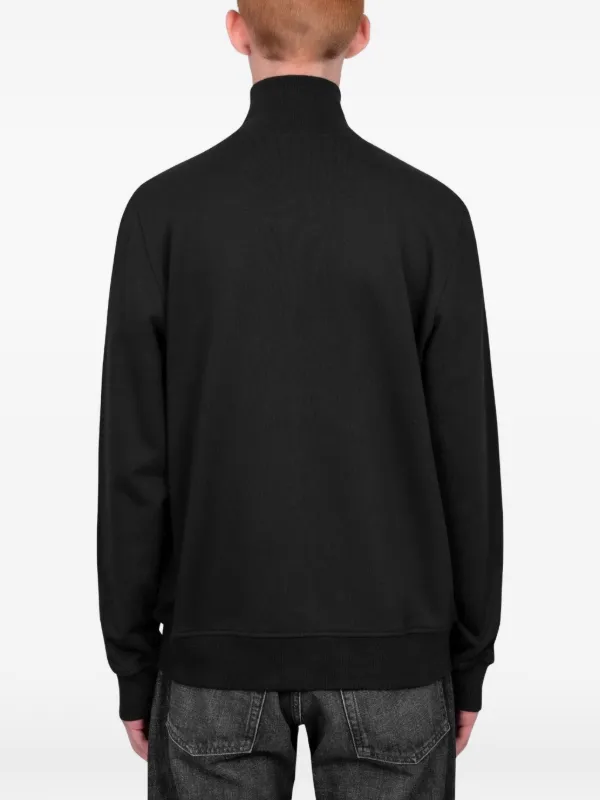 DIESEL High-neck sweatshirt Mサイズ Diesel zip-up Sweatshirt With Metallic Logo | Black | FARFETCH