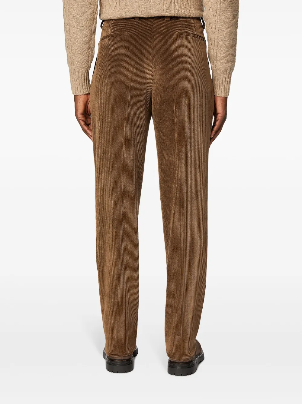 Boggi Milano Ribfluwelen broek Bruin