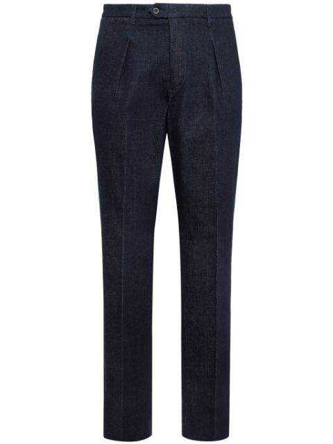 Boggi Milano pleat-detailing tapered trousers Men