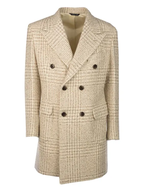 Brian Dales double-breasted checked coat