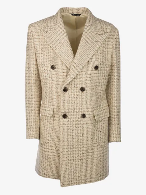 Brian Dales double-breasted checked coat