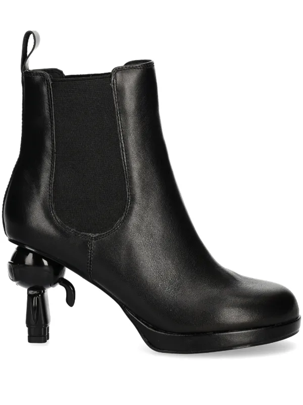 Karl Lagerfeld Leather Ankle Boots Black FARFETCH PH