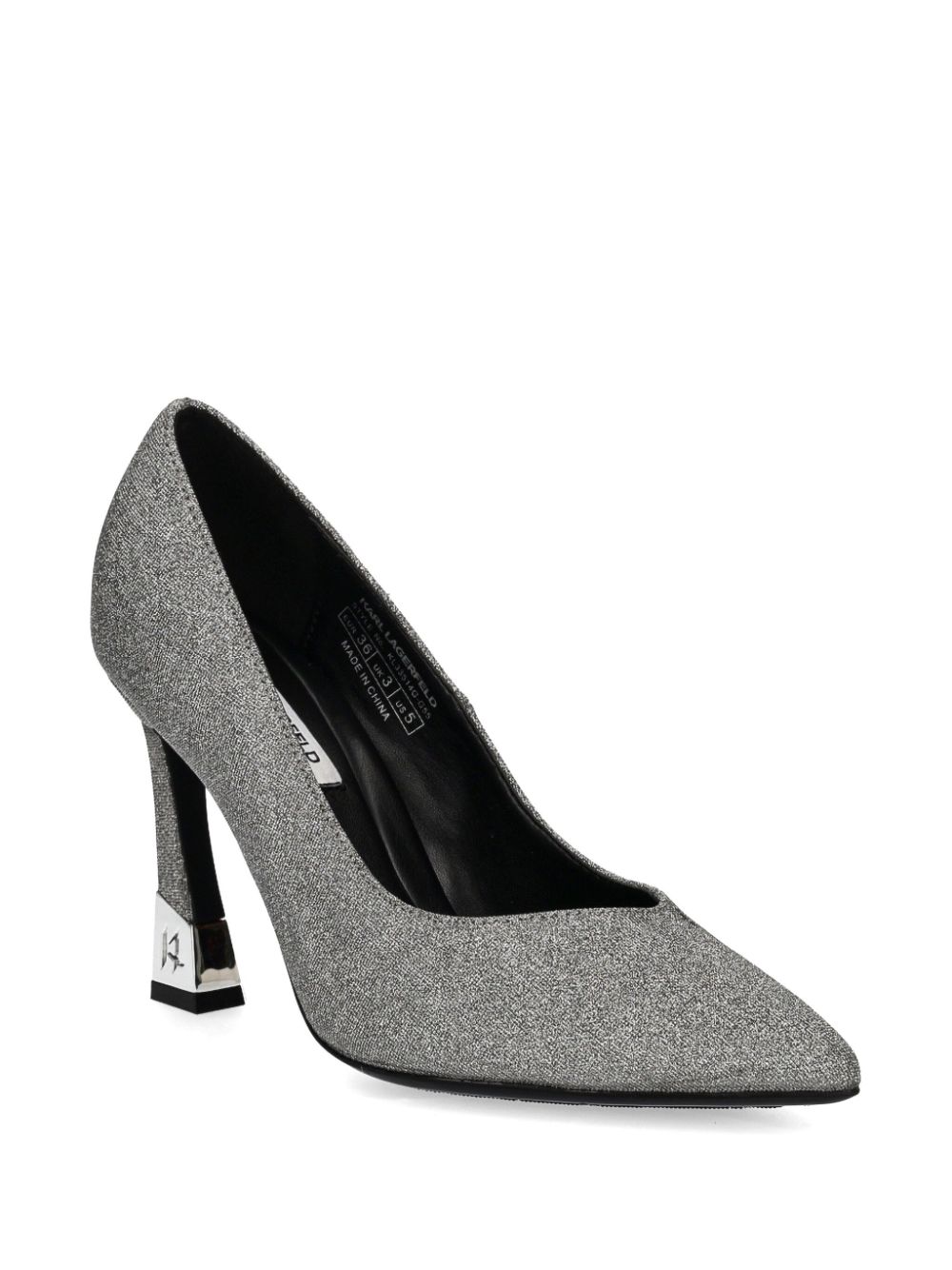 Karl Lagerfeld 90 mm Premiere pumps - Zilver