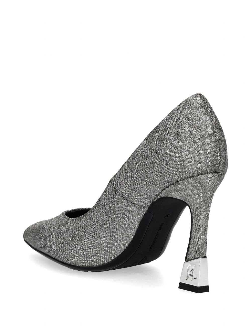 Karl Lagerfeld 90 mm Premiere pumps Zilver