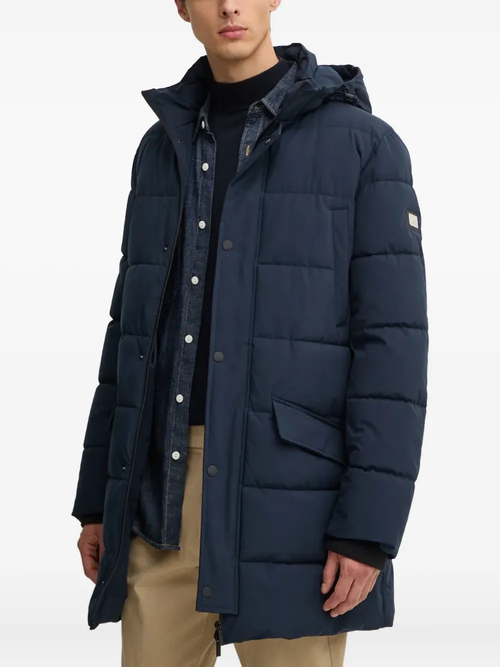 Karl Lagerfeld veste multi-poches à capuche | bleu | Image 1