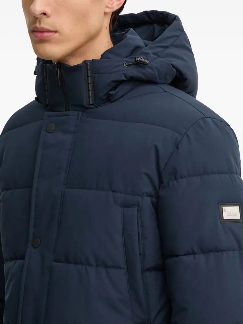 Karl Lagerfeld Jack met capuchon en zak Blauw