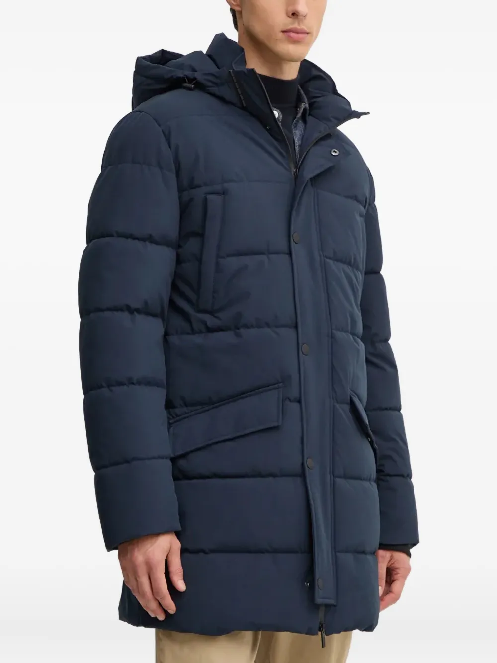 Karl Lagerfeld Jack met capuchon en zak Blauw