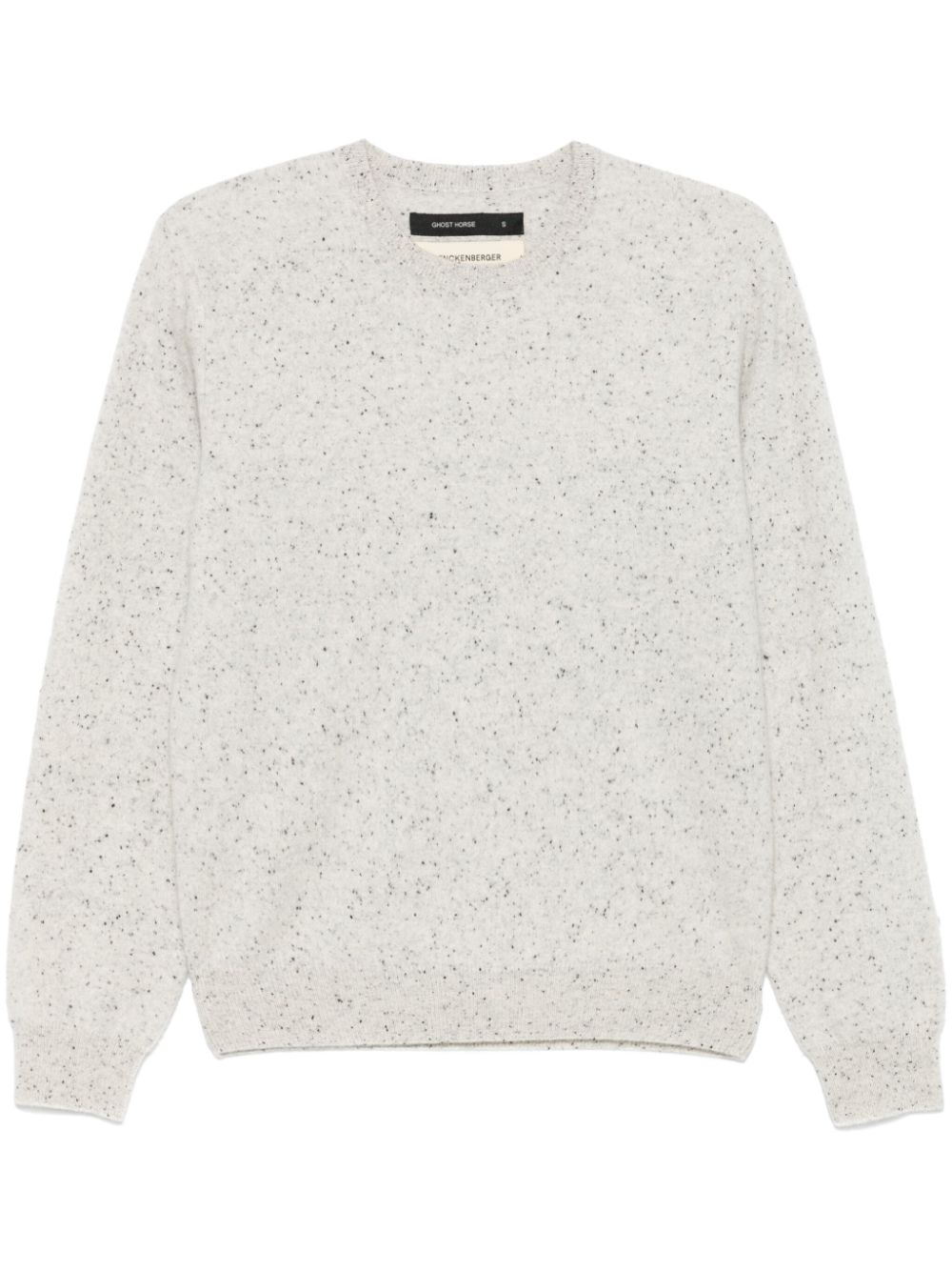 Shop Frenckenberger Speckle-knit Sweater In Grey