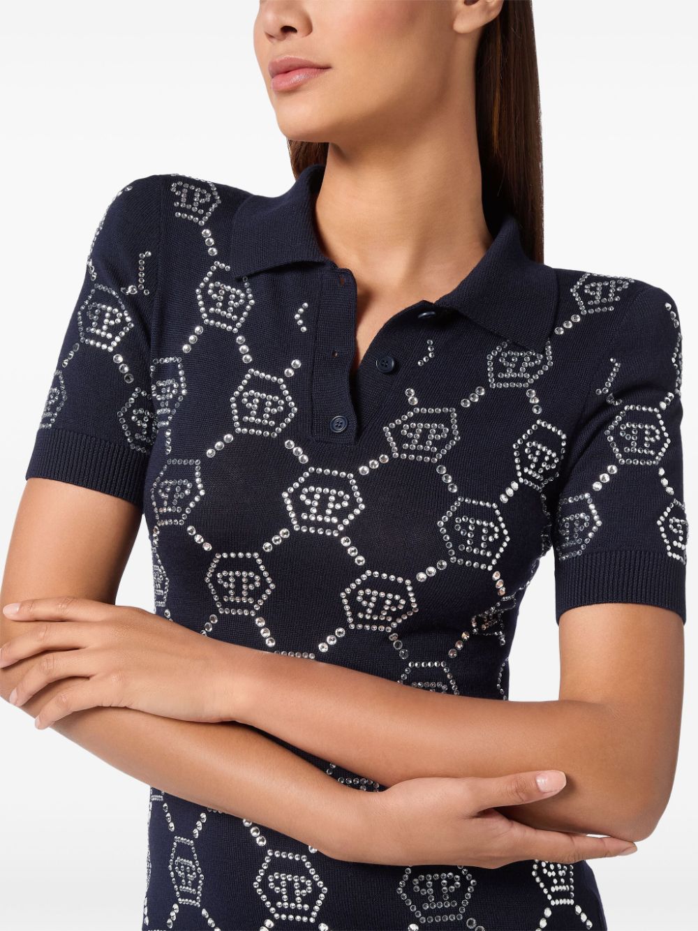 Philipp Plein monogram polo dress Women