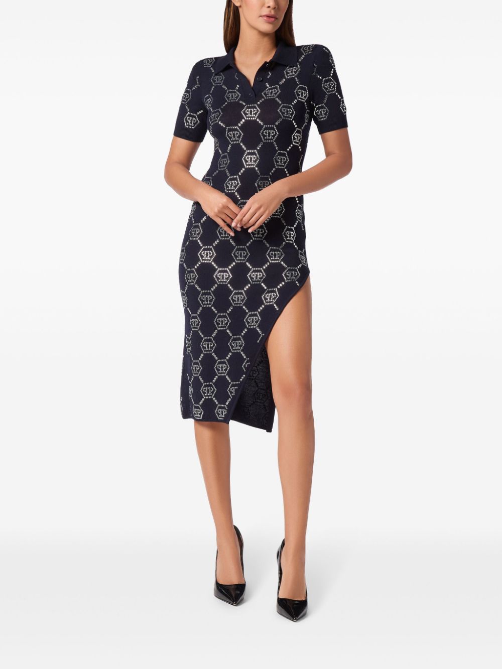 Philipp Plein monogram polo dress Women