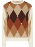 Ballantyne argyle-intarsia jumper - Neutrals