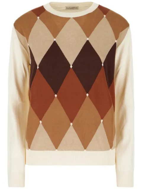 Ballantyne argyle-intarsia jumper