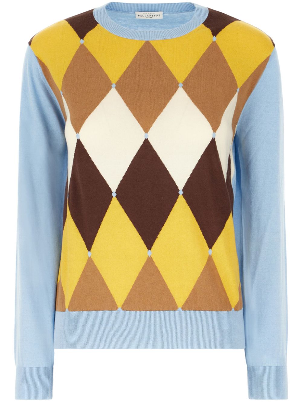 argyle-intarsia jumper