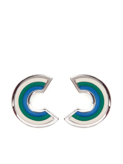 Marni curved striped earrings Women