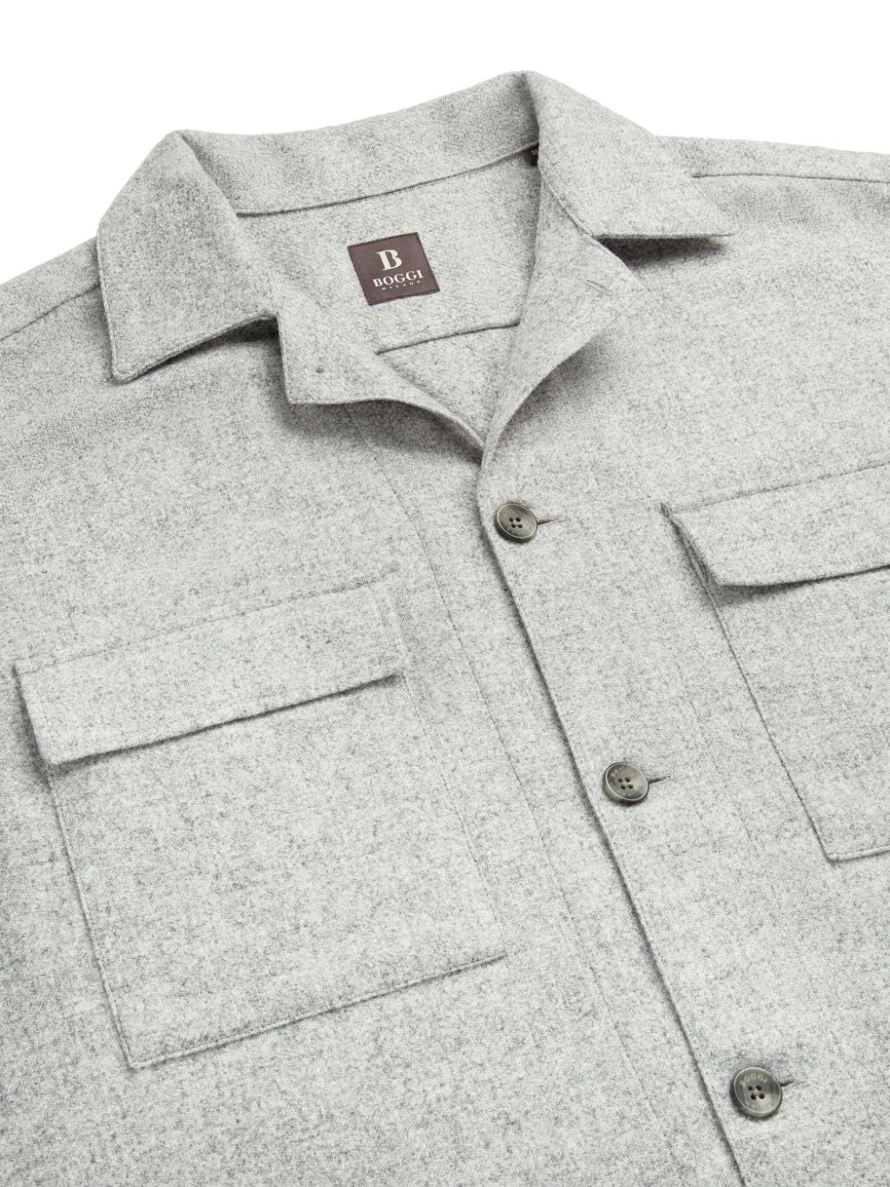 Boggi Milano logo-patch shirt Men