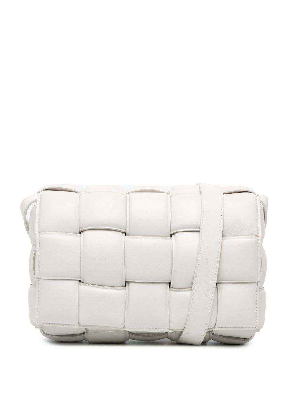 Bottega Veneta Pre-Owned 2012-2023 Calfskin Intrecciato Padded Cassette crossbody bag - White