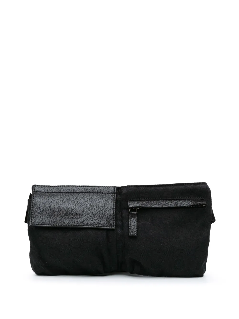 Gucci Pre-Owned 2000-2015 GG Canvas Double Pocket belt bag | Black | Image 1