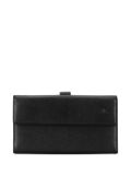 CHANEL Pre-Owned 2009-2010 Calfskin Camellia Wallet long wallets - Black