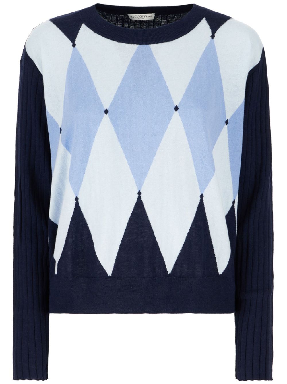 argyle-intarsia jumper