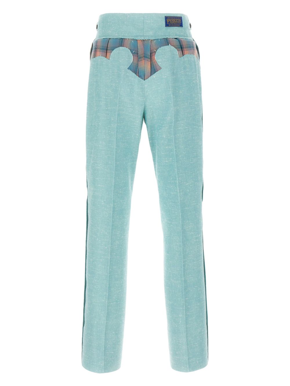 Maison Margiela Mint green linen blend pants - Blauw