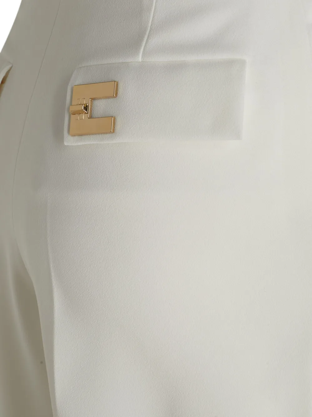 Elisabetta Franchi Broek met logoplakkaat Wit