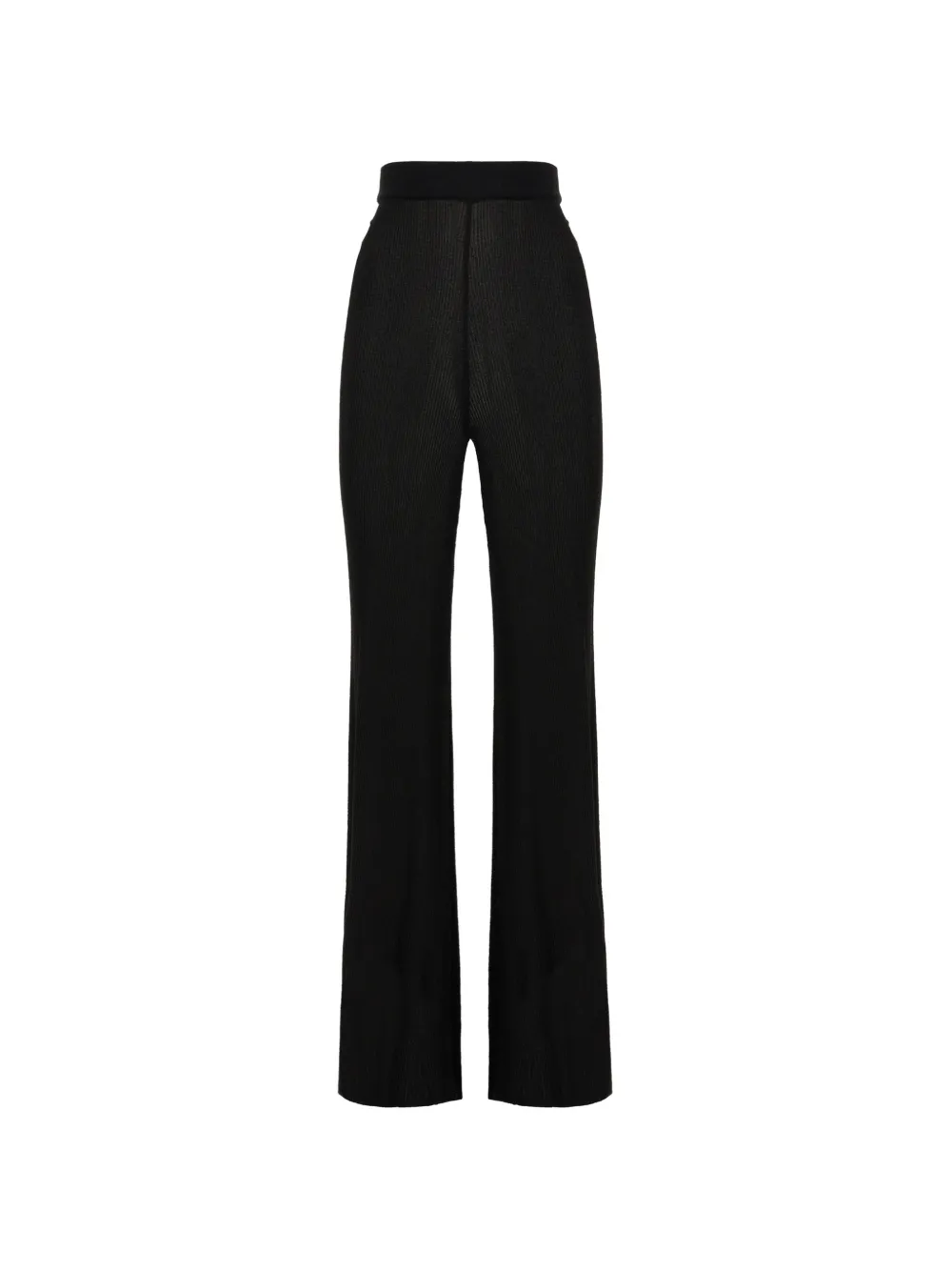 Del Core Ribbed-knit Trousers In Black