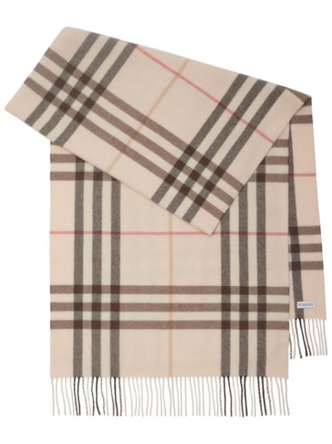 Burberry wide-check cashmere scarf Men