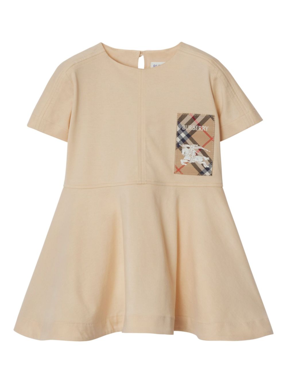 Burberry Kids Check Label cotton dress - Neutrals