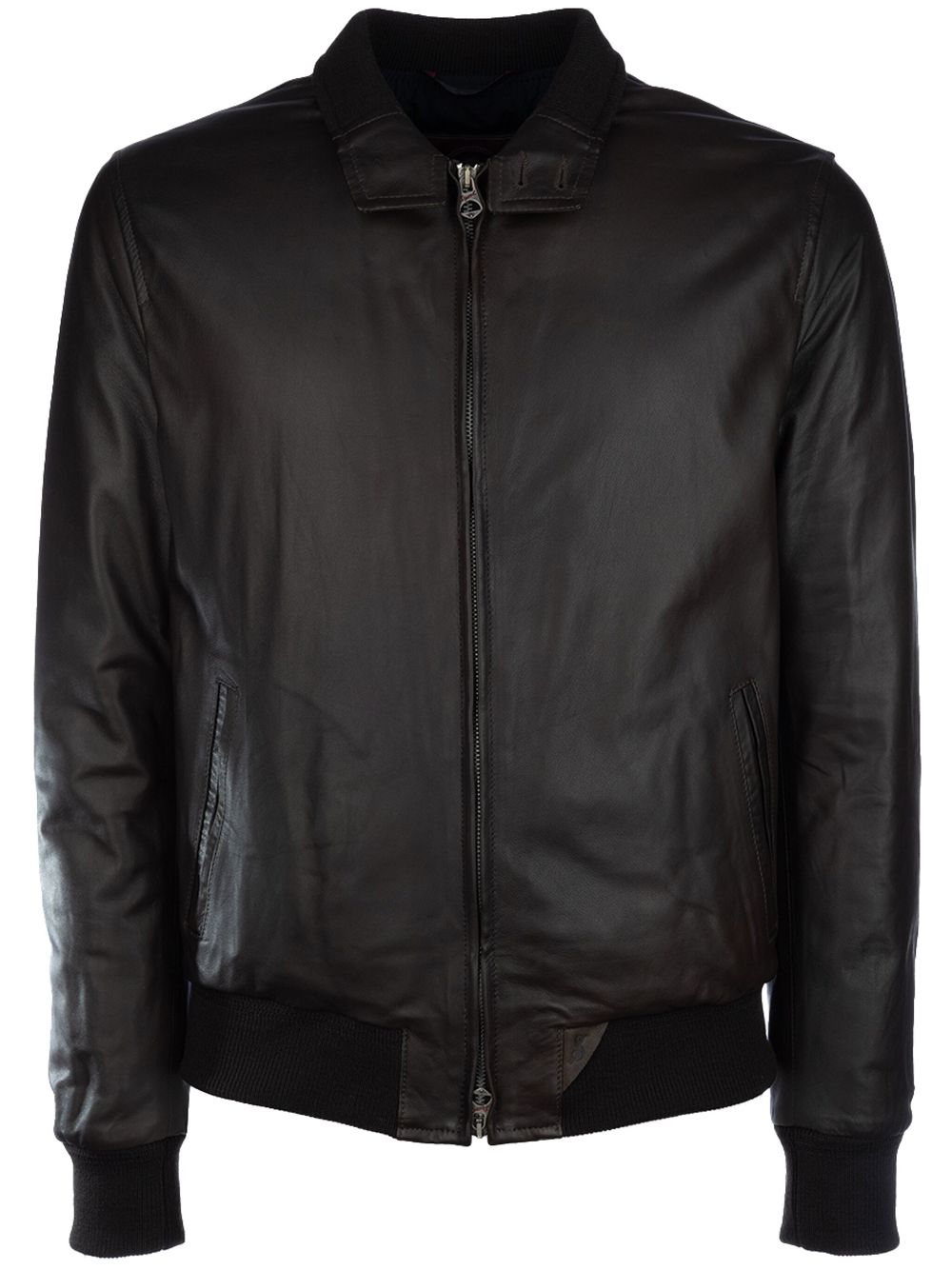 Stewart leather bomber jacket - Black