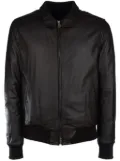 Stewart leather bomber jacket - Black