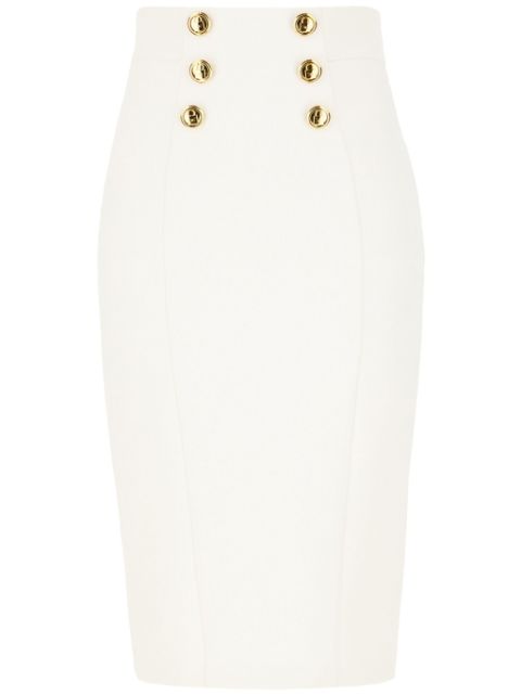 Elisabetta Franchi button-embellished midi skirt