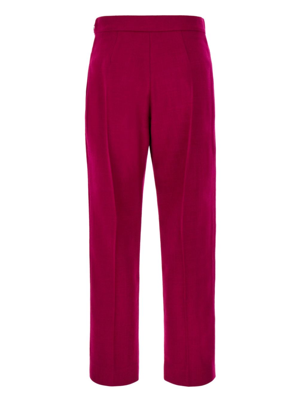 Shop Fendi Wool-blend Cropped Trousers In Red