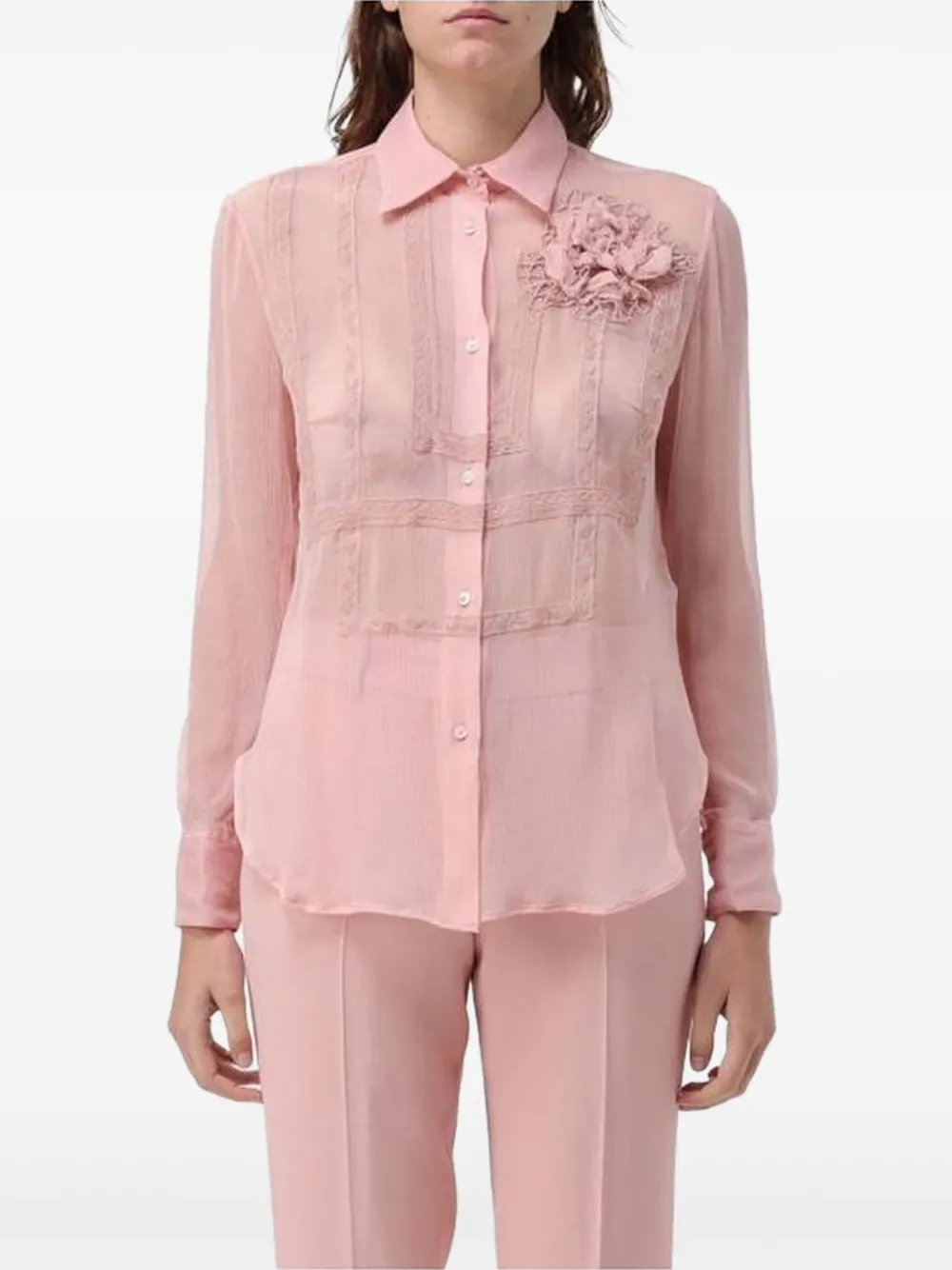 Ermanno Scervino Zijden blouse Roze