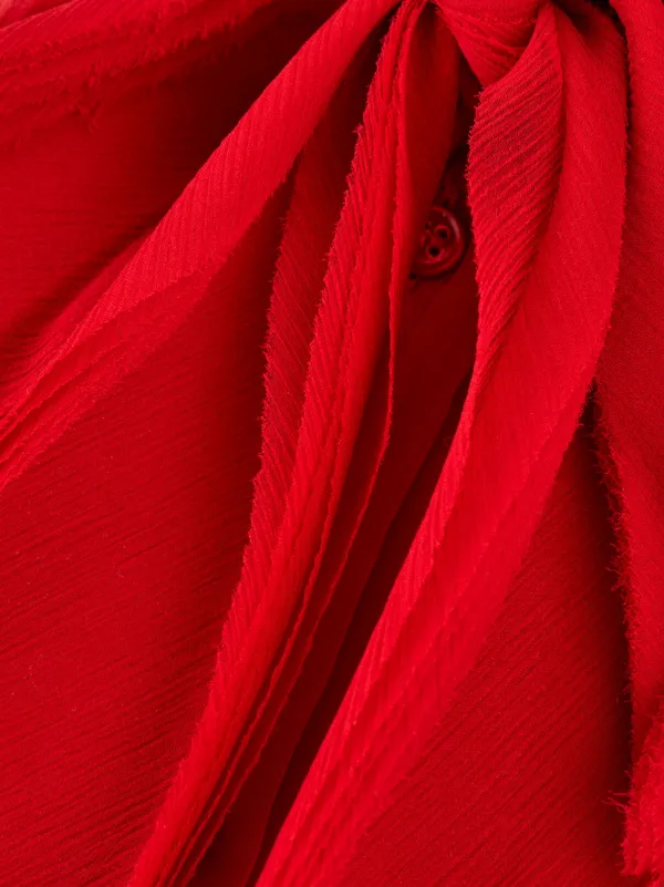 ERMANNO シルクブラウス Ermanno Scervino シルク ブラウス | レッド | FARFETCH JP