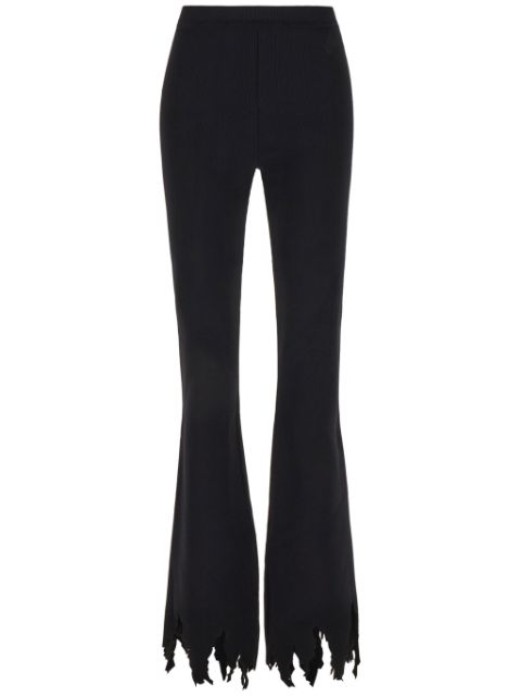 JW Anderson shredded-hem flared trousers Women