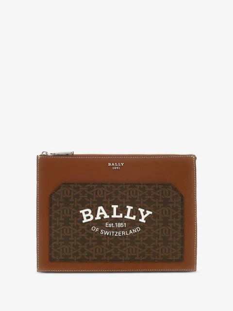 Bally logo-print clutch