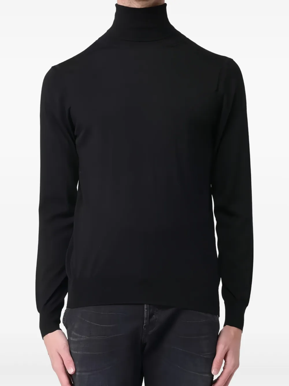 Paolo Pecora Roll-neck Sweater In Black