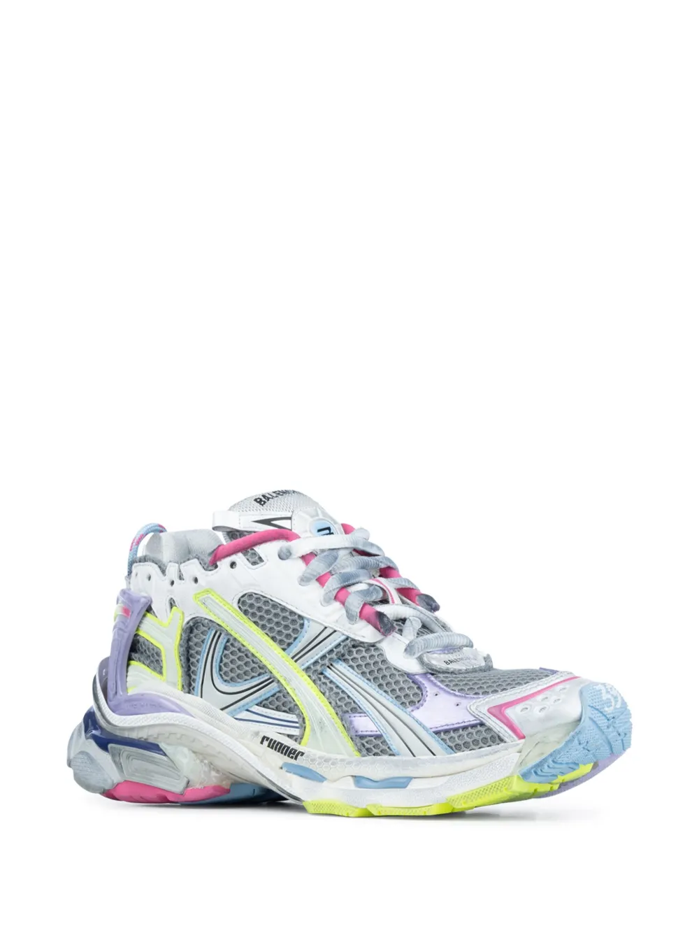 Shop Balenciaga Runner Sneakers In Grey