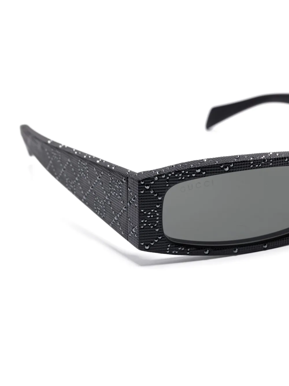 Gucci Eyewear Zonnebril met rechthoekig montuur Zwart