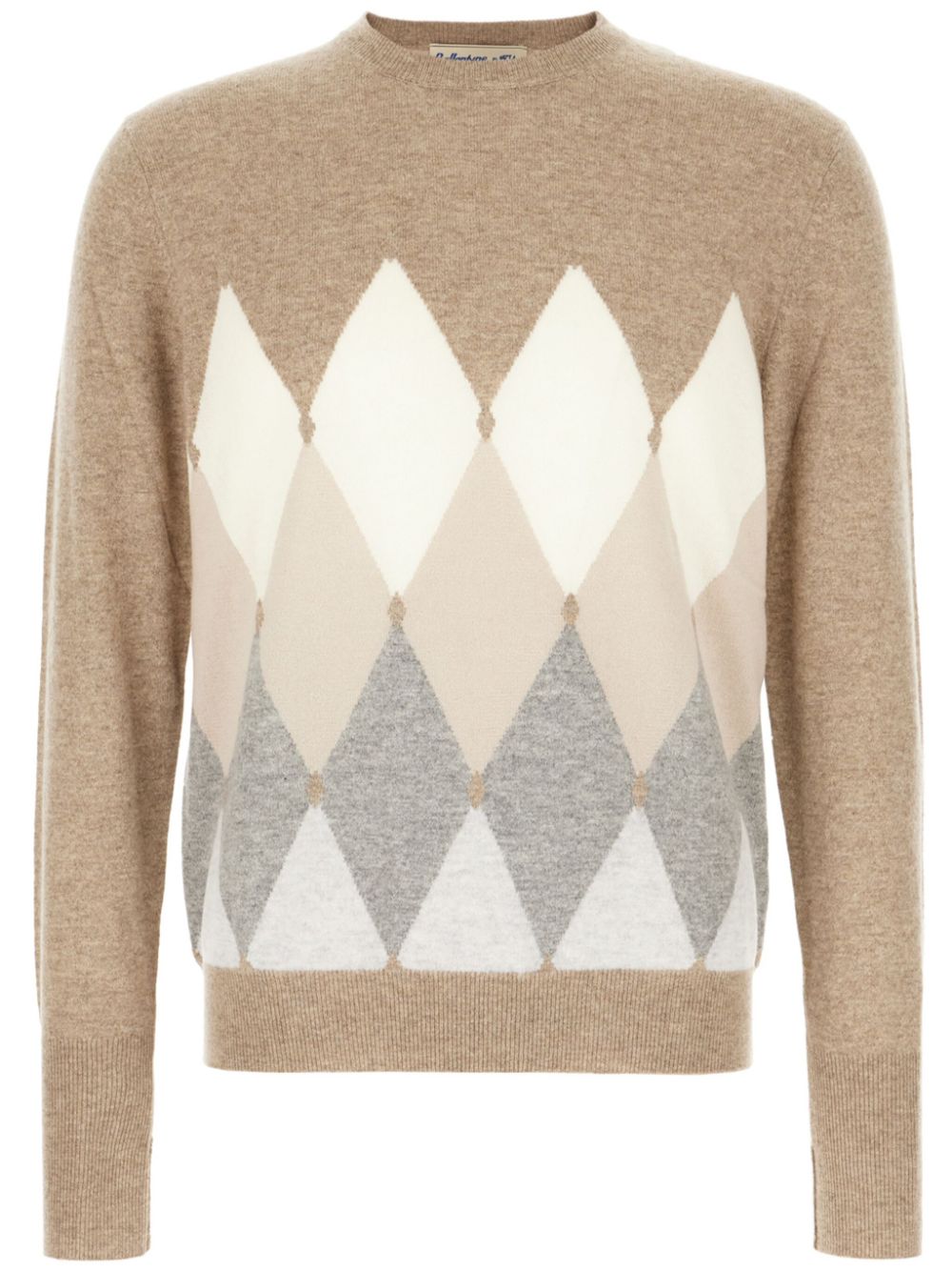 argyle-knit jumper