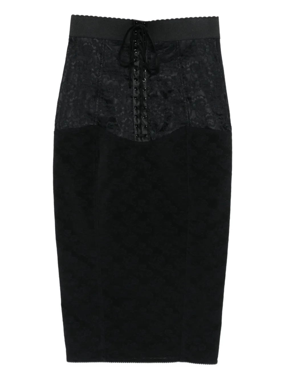 Dolce & Gabbana Midi-rok met veters Zwart