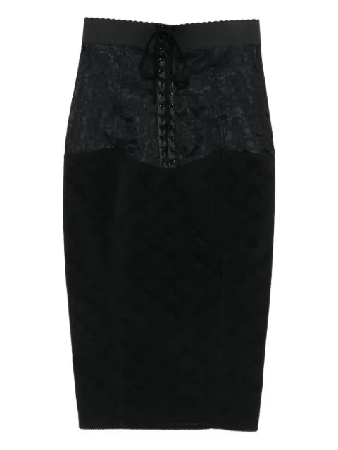 Dolce & Gabbana lace-up midi skirt