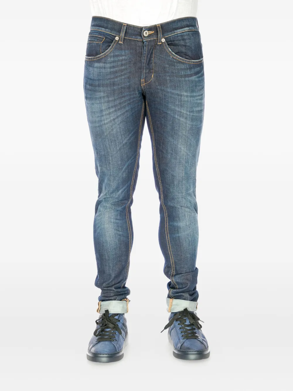 DONDUP Jeans met stiksels - Blauw