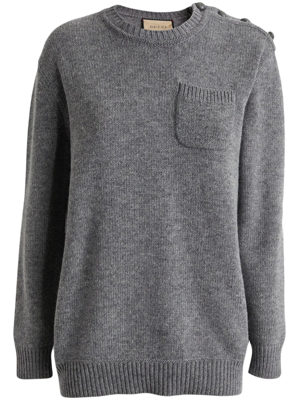 Gucci chest-pocket sweater - Grey