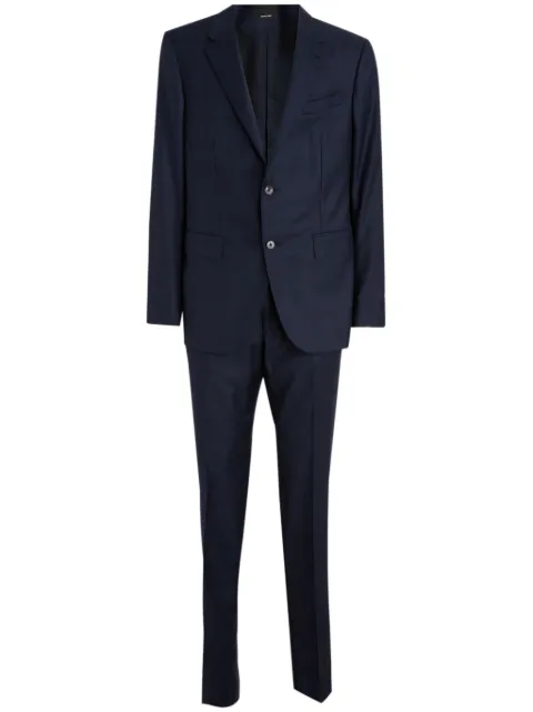 Zegna costume en coton à simple boutonnage