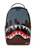 sprayground kid denim-panel backpack - Brown